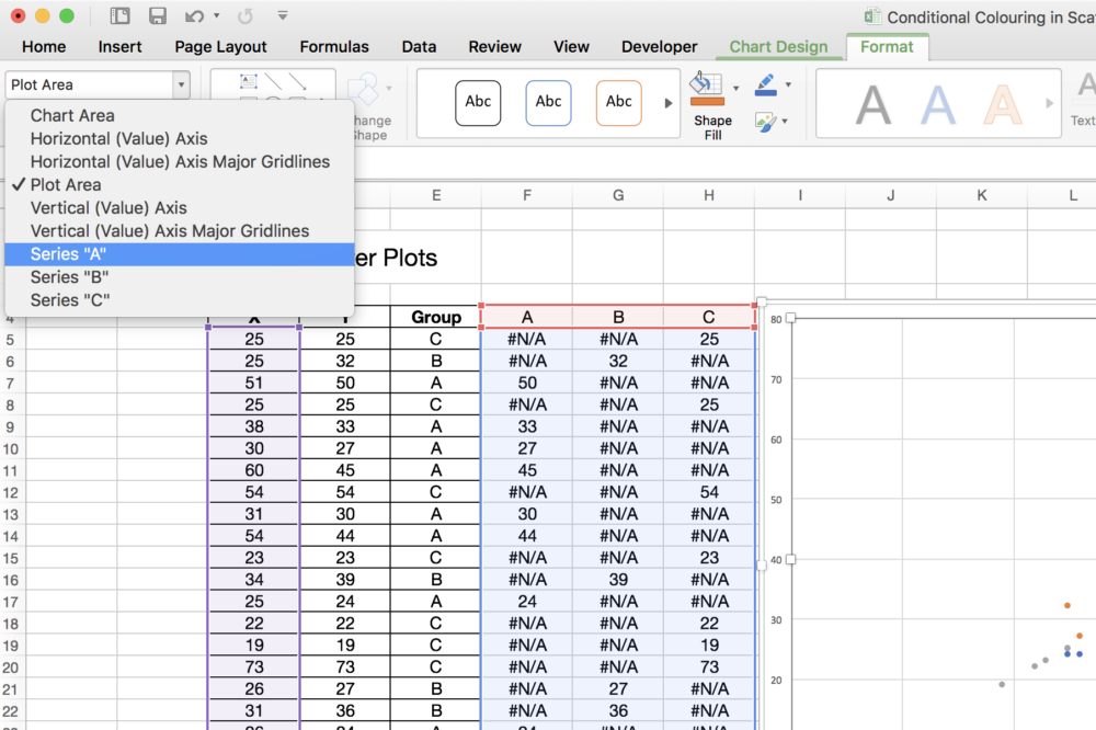 pandas - is there a way to use conditionals on colors... How to add conditional colouring to Scatterplots in Excel